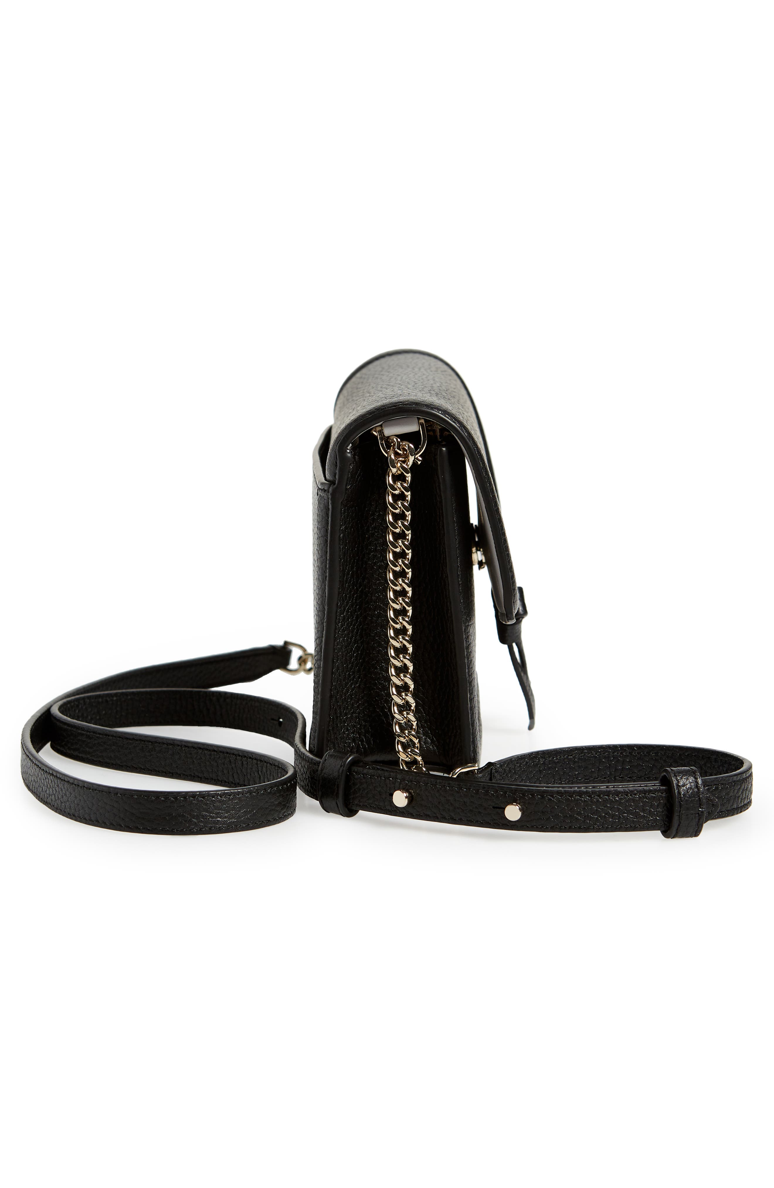 knott pebbled leather flap crossbody bag