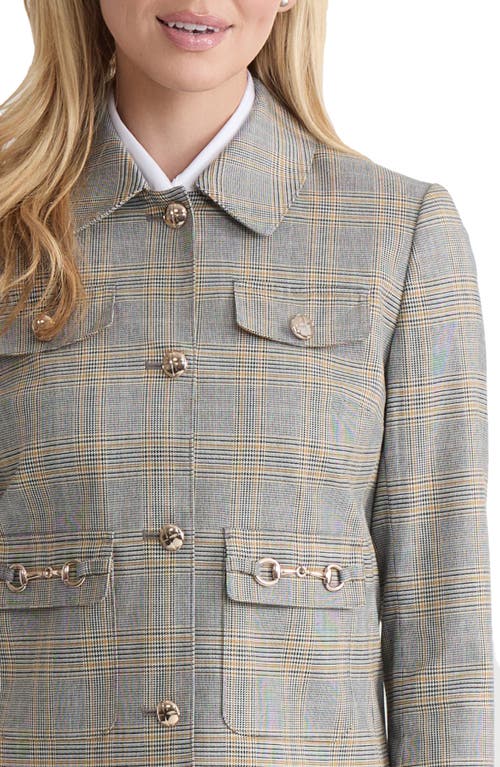 Jones New York Patch Pocket Jacket In Gray