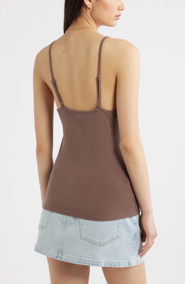 BP. Lace Trim V-Neck Camisole, Alternate, color, Brown Quartz