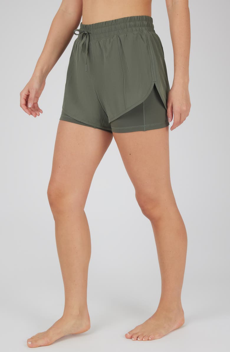 90 DEGREE BY REFLEX 2-in-1 Running Shorts, Alternate, color, Mulled Basil