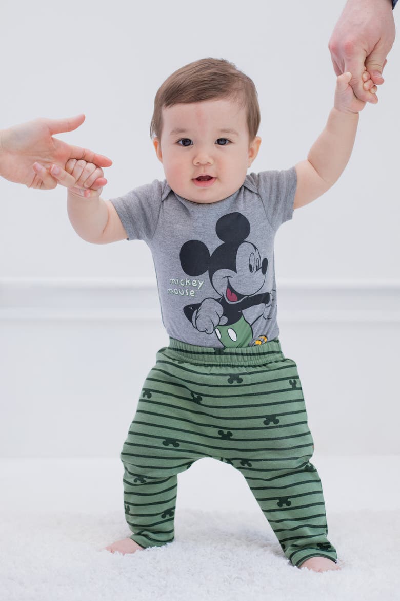 Mickey Mouse Fleece Hoodie and Pants Set, Alternate, color, Olive Oatmeal Mickey