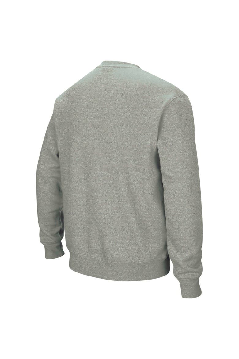 Men's Colosseum Heather Gray Army Black Knights Arch & Logo Crew Neck Sweatshirt, Alternate, color, Heather Gray