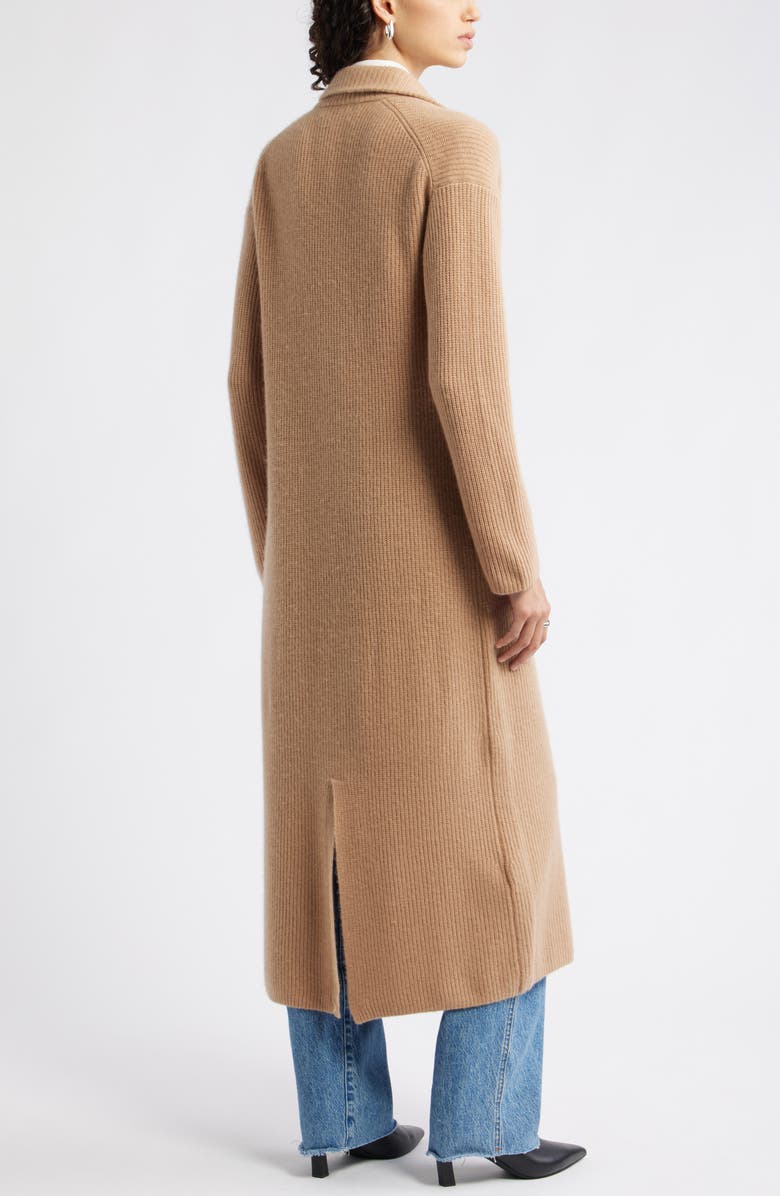 Nordstrom Wool & Cashmere Longline Cardigan, Alternate, color, Tan Tannin