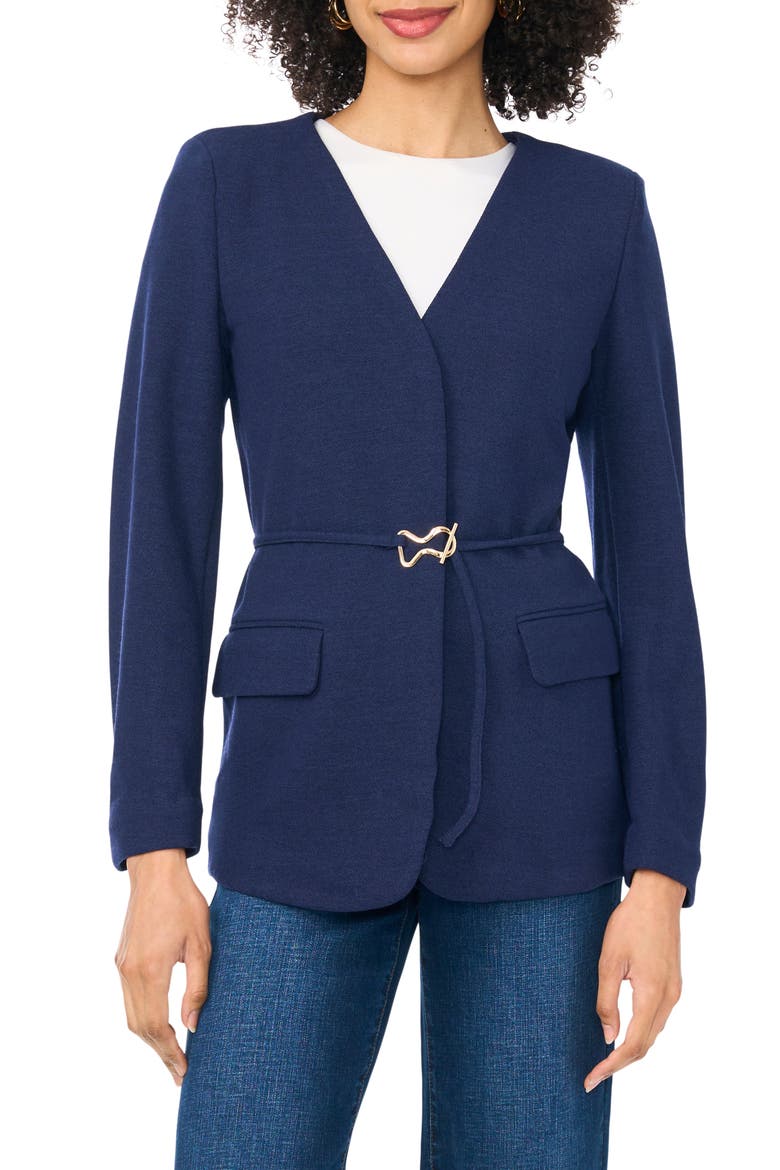 Belted Jacket, Main, color, CLASSIC NAVY