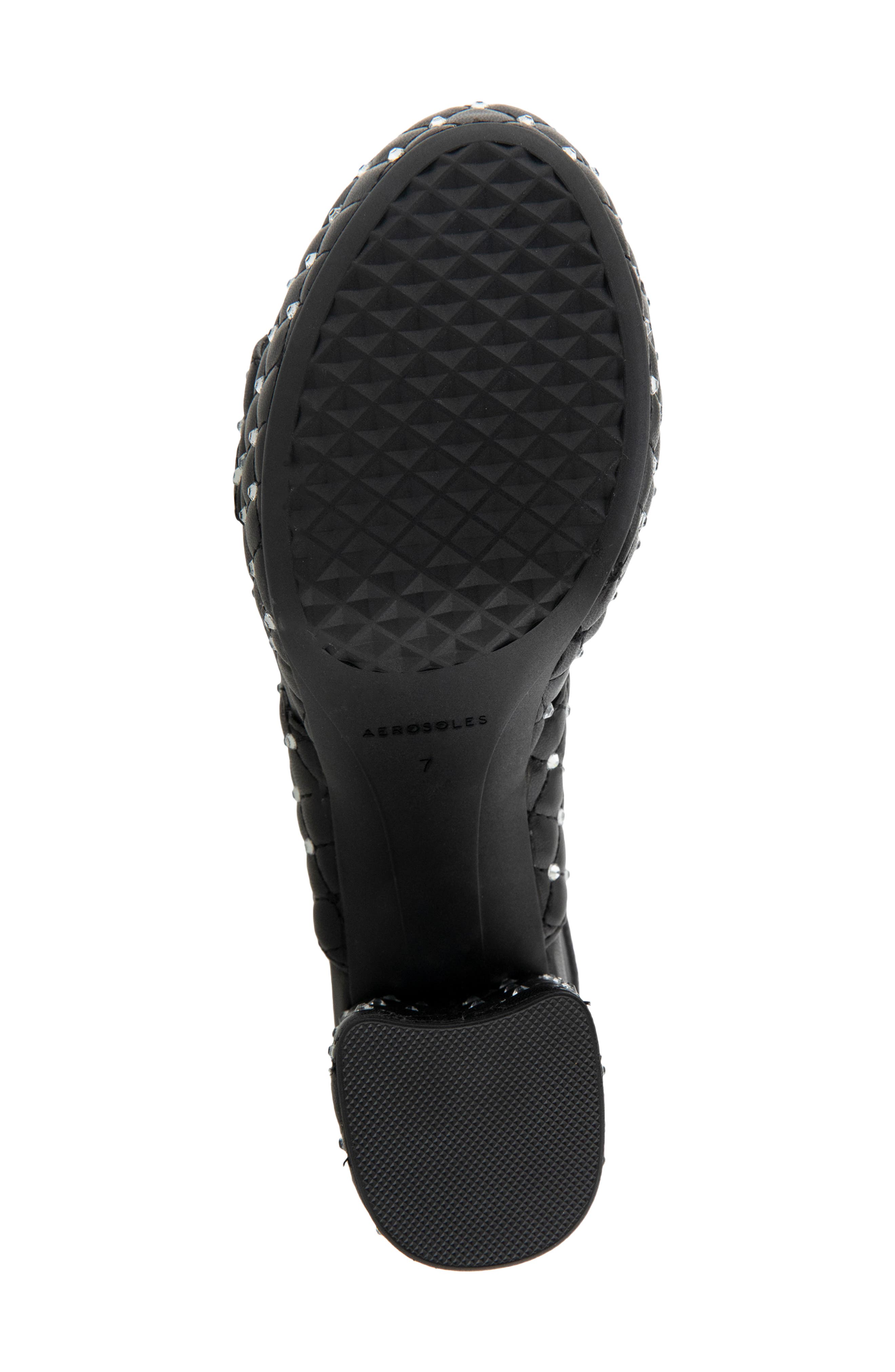 Aerosoles Camera Crystals Slingback Platform Sandal, Alternate, color, Black Quilted