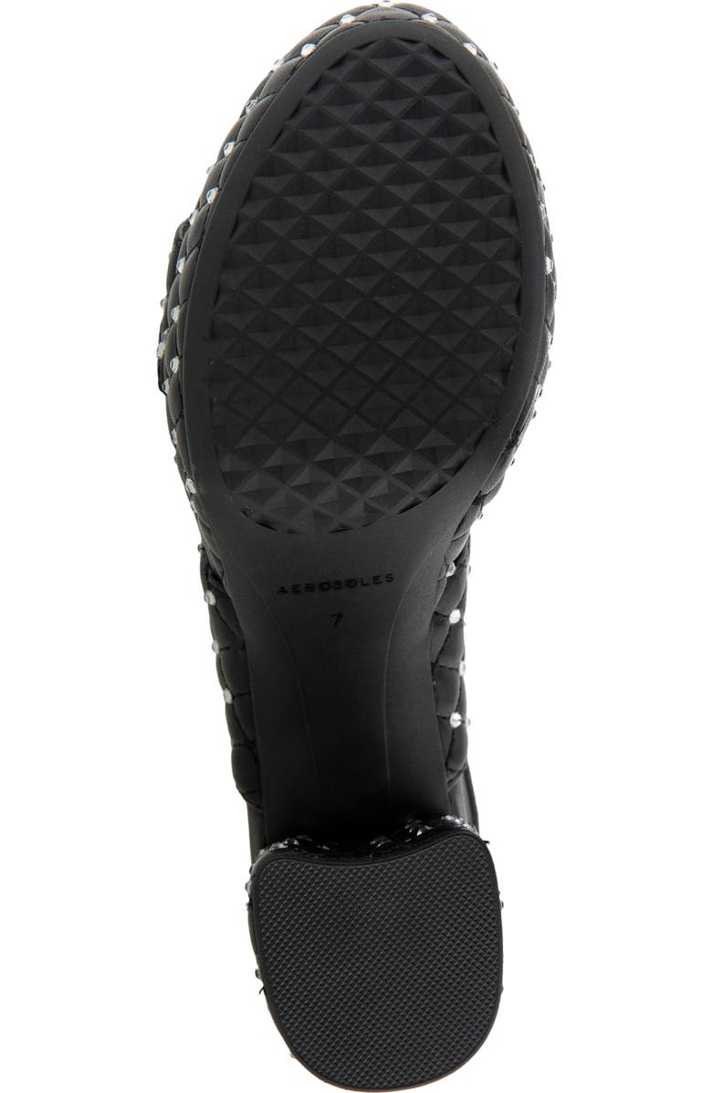 Aerosoles Camera Crystals Slingback Platform Sandal, Alternate, color, Black Quilted