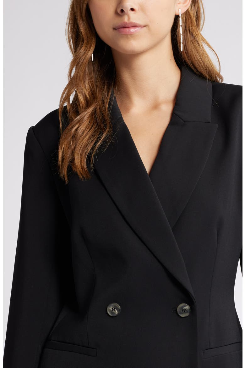 Double Breasted Blazer, Alternate, color, BLACK