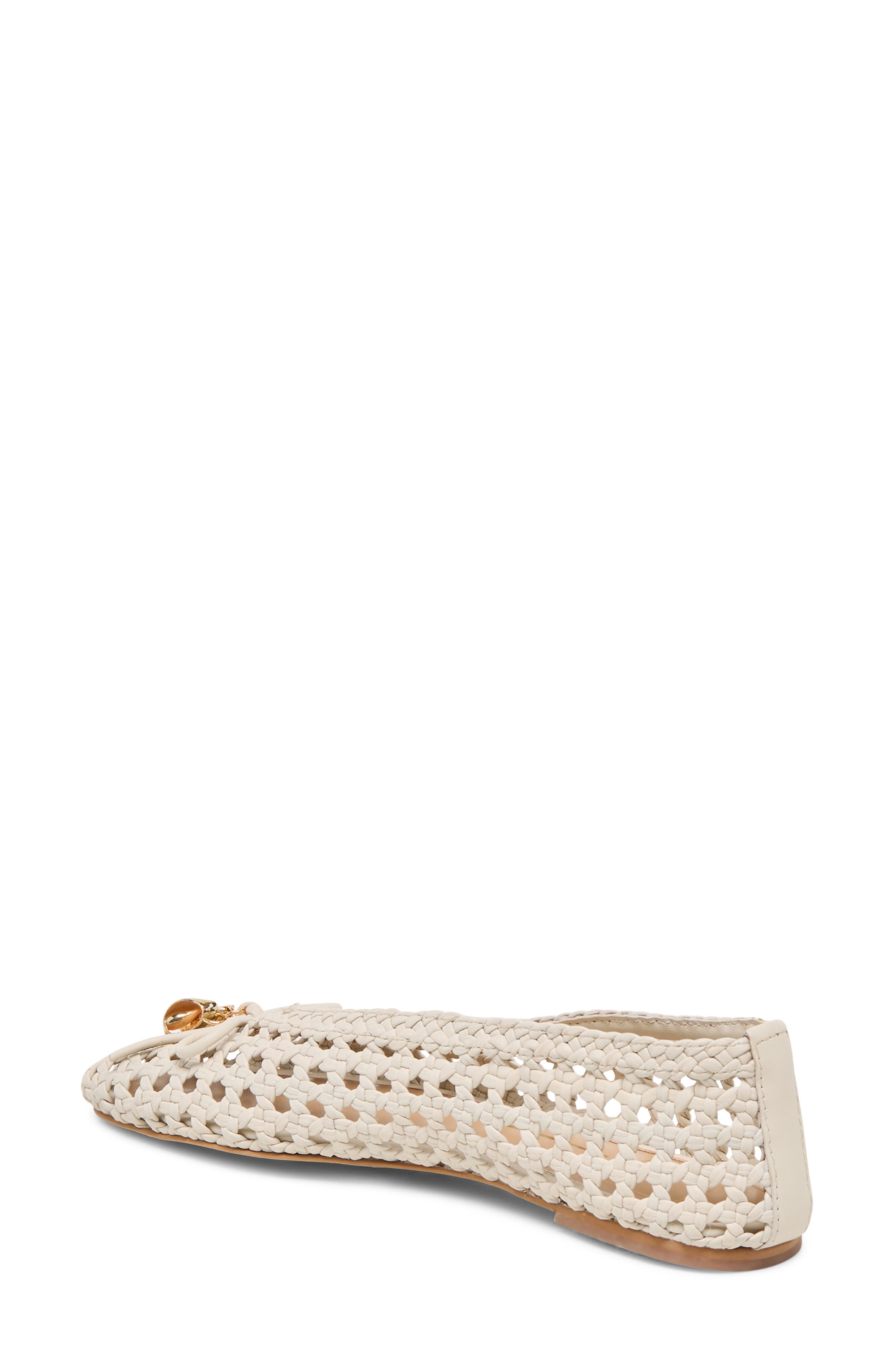 Dolce Vita Cason Woven Ballet Flat, Alternate, color, Ivory Woven Leather