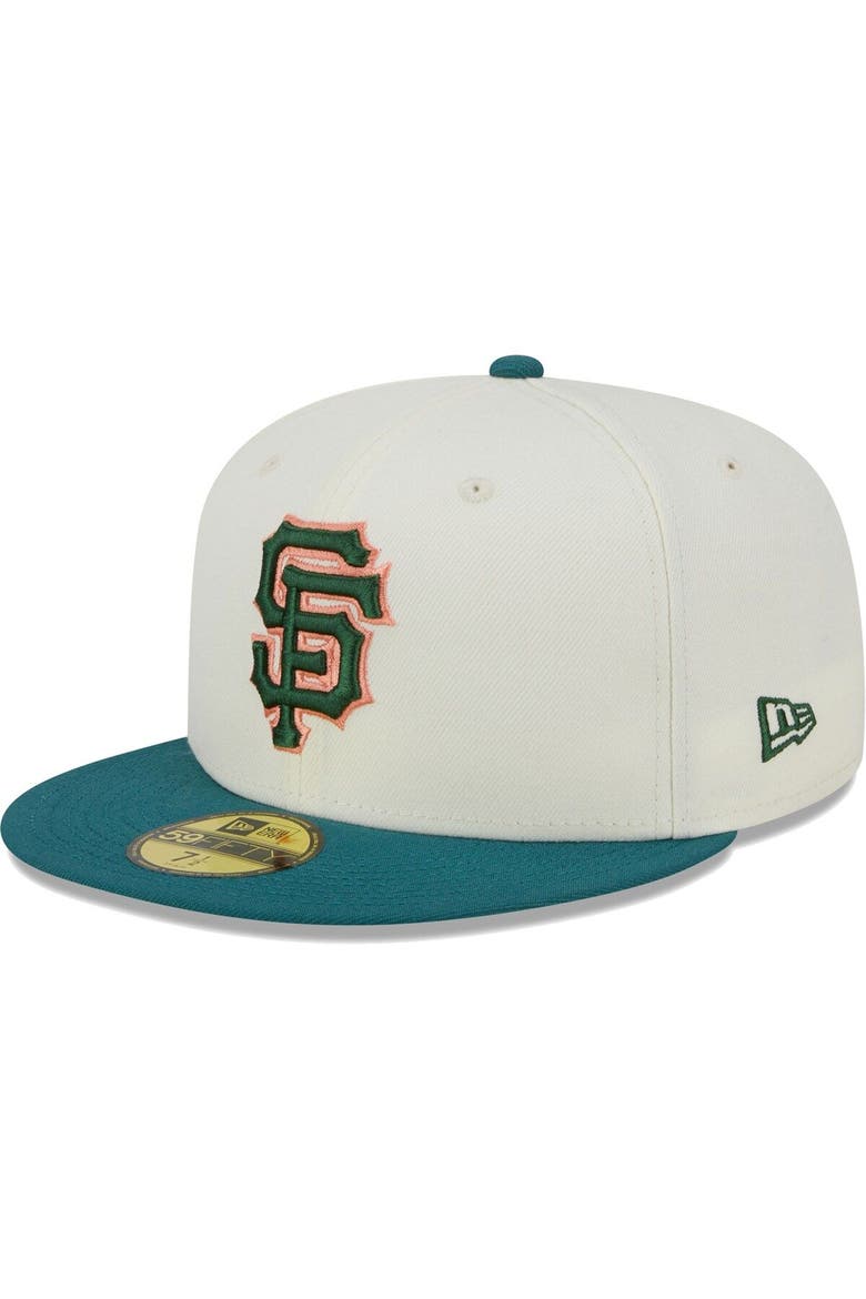 Men's New Era Cream San Francisco Giants Chrome Evergreen 59FIFTY Fitted Hat, Alternate, color, Cream