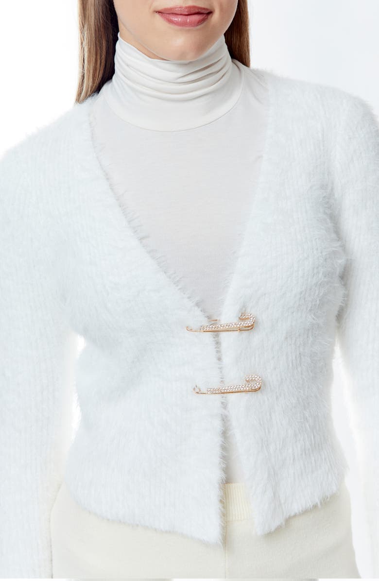 BY DESIGN Bessie Eyelash Pin Sweater, Alternate, color, Gardenia