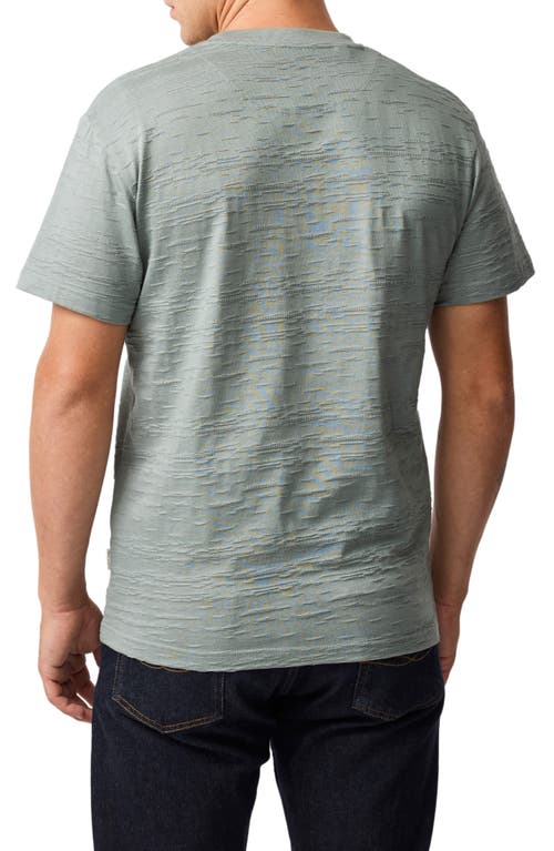 Rodd & Gunn Leith Valley Jacquard Fitted Tee In Sage Green