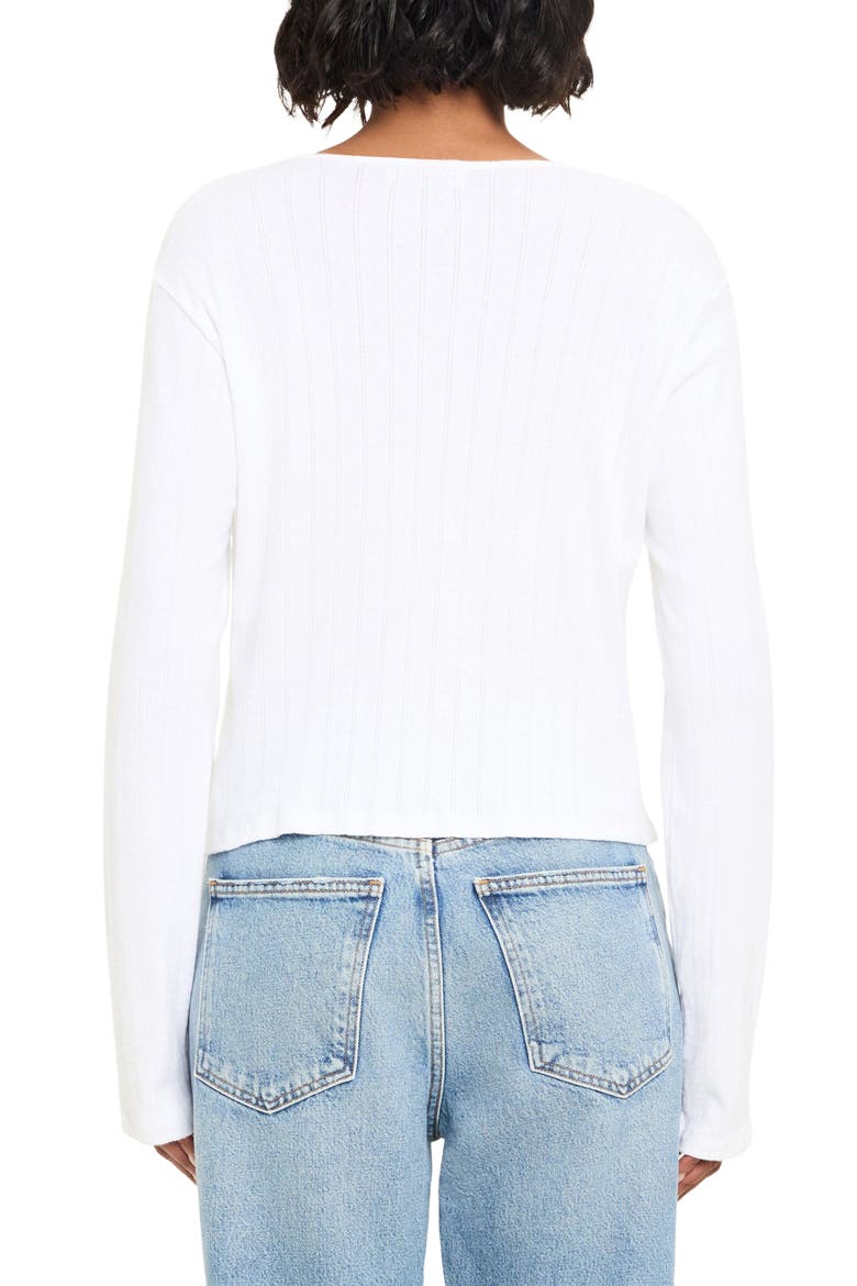 Mackenzie Pointelle Cardigan, Alternate, color, WHITE