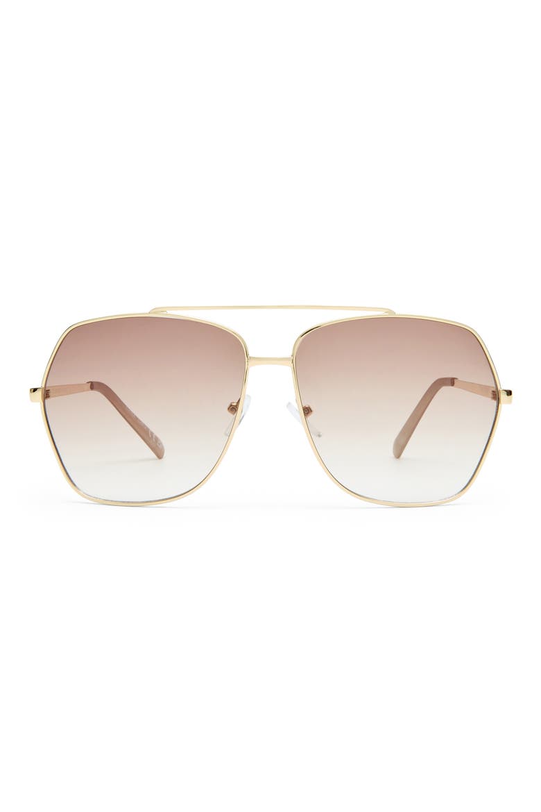 Celestine 62mm Oversize Aviator Sunglasses, Main, color, GOLD SAND / BROWN GRAD