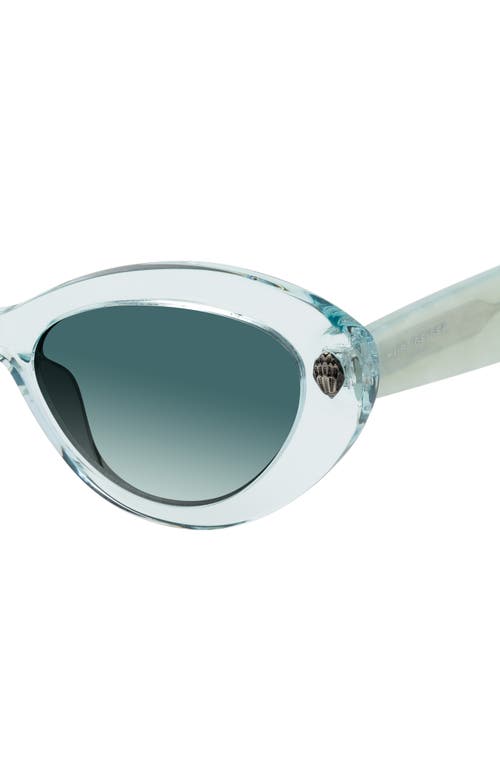 Kurt Geiger Cat Eye Sunglasses, 60mm In Mint/smoke