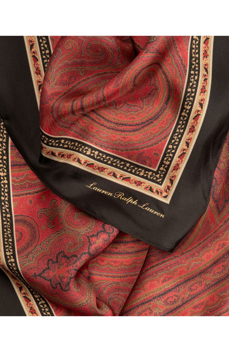 Lauren Ralph Lauren Paisley Square Silk Scarf, Alternate, color,
