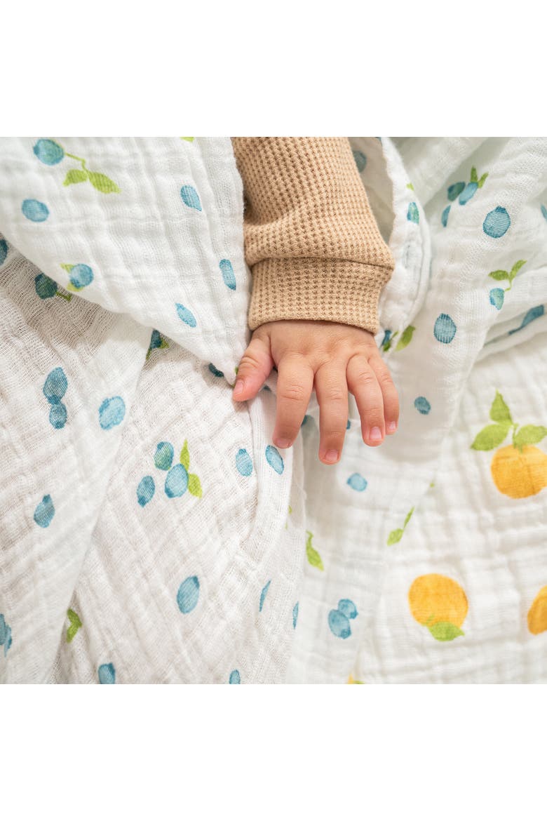 Boutique 4-Pack 100% Organic Cotton Muslin Swaddles, Alternate, color, Fresh Fruit