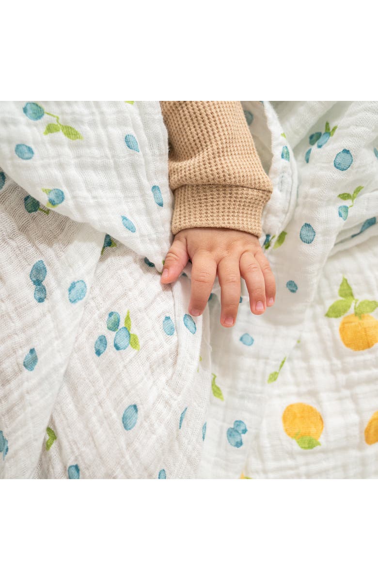 aden + anais 4-Pack 100% Organic Cotton Muslin Swaddles, Alternate, color, Fresh Fruit