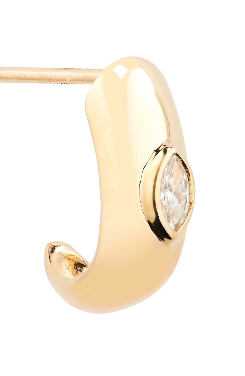 Dana Rebecca Designs Alexa Jordyn Marquise Diamond Hoop Earrings, Alternate, color, Yellow Gold/ Diamond