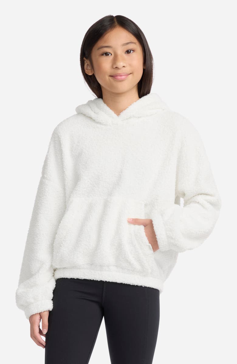 abercrombie kids Kids' Cozy Fleece Hoodie, Alternate, color, Jet Stream