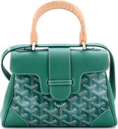 Pre-Owned Goyard Saigon Top Handle Bag Coated Canvas with Leather Mini