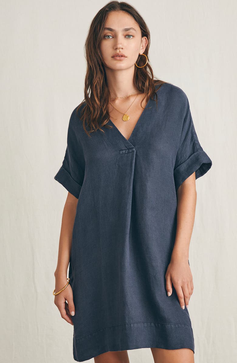 Faherty Sanibel Linen Shift Dress, Alternate, color, 