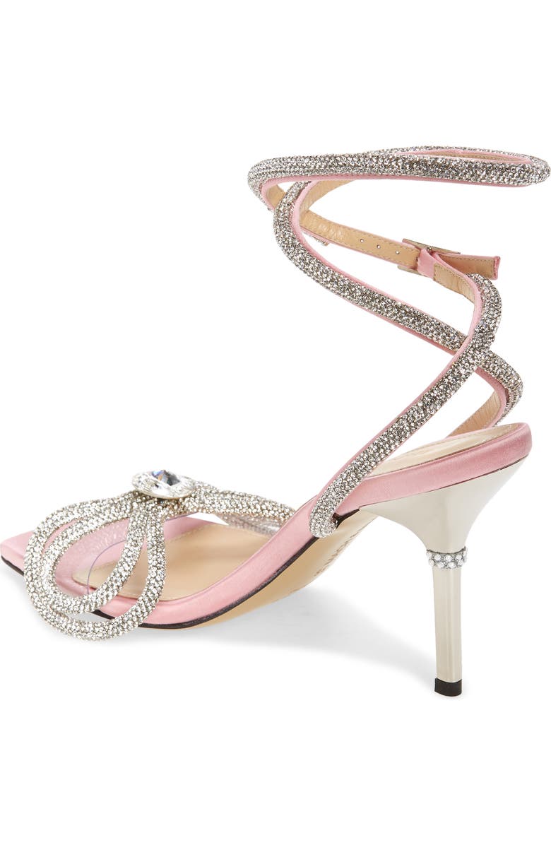 Mach & Mach Double Crystal Bow Square Toe Sandal, Alternate, color,
