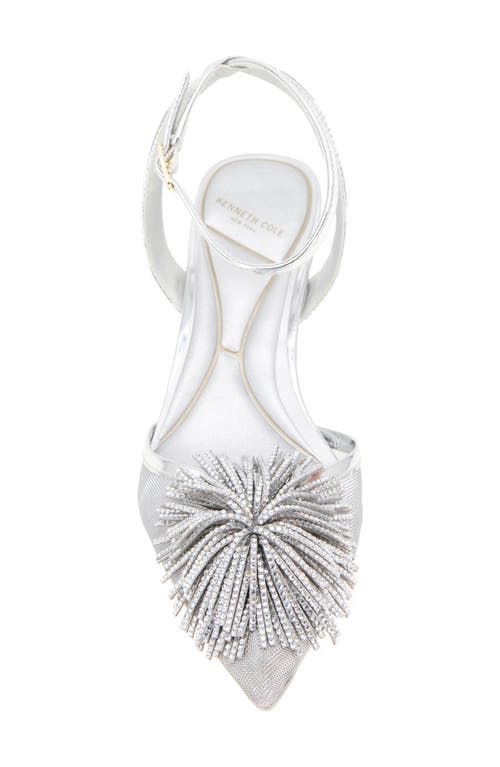 Kenneth Cole Umi Starburst Ankle Strap Pointed Toe Pump In White