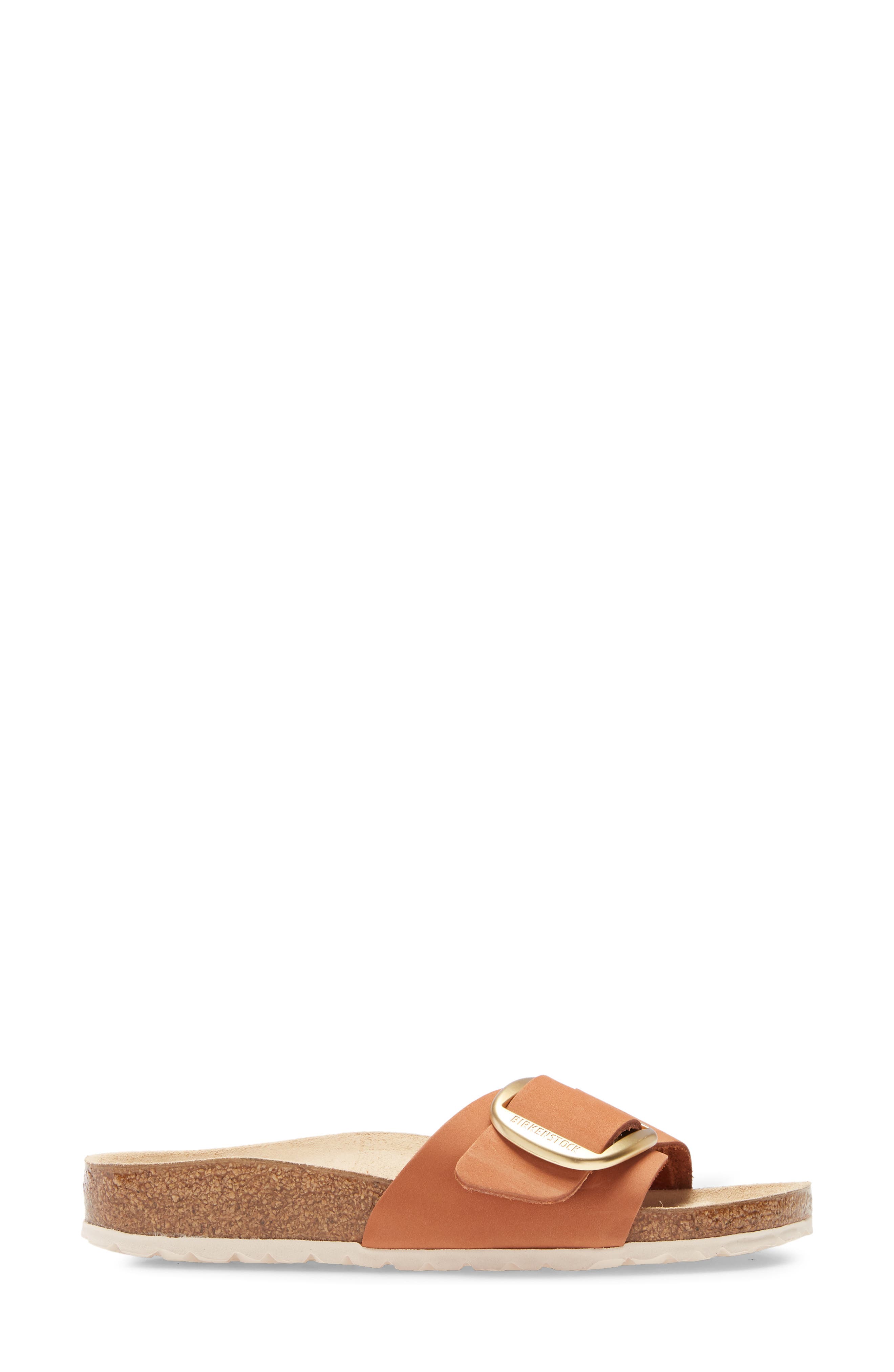Madrid Hex Slide Sandal, Alternate, color, BRANDY NUBUCK LEATHER
