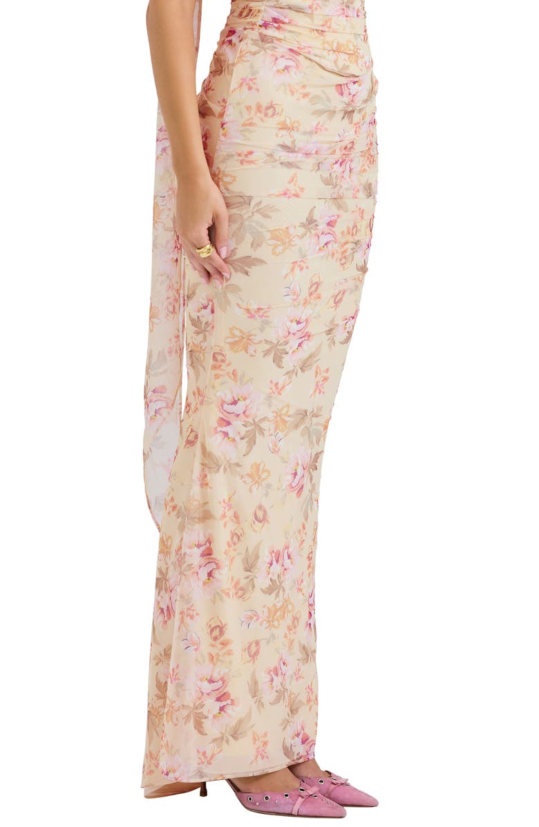 HOUSE OF CB Cassidy Floral Print Maxi Skirt, Alternate, color, Sun Bleached