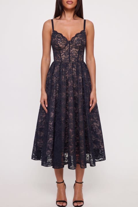 All-in-One Corset Bodice Built-In Shapewear Dress