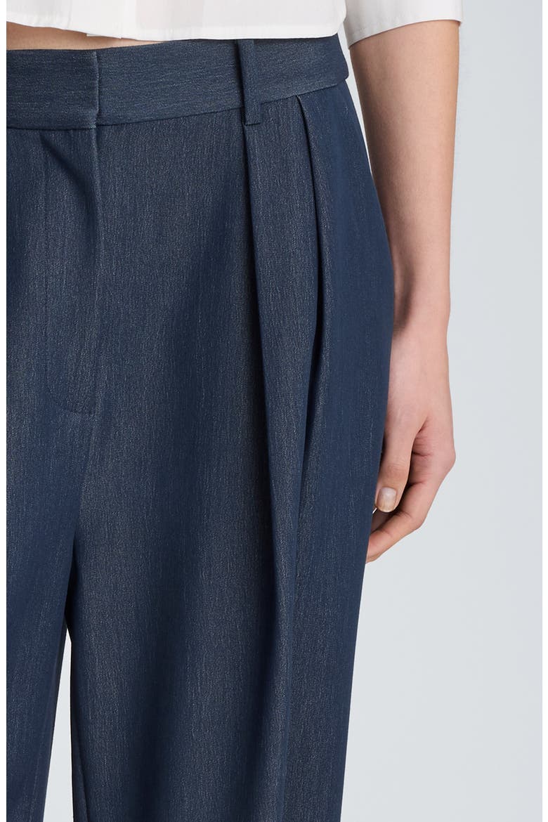 High Waist Belted Cuff Tapered Pants, Alternate, color, MIDNIGHT MELANGE