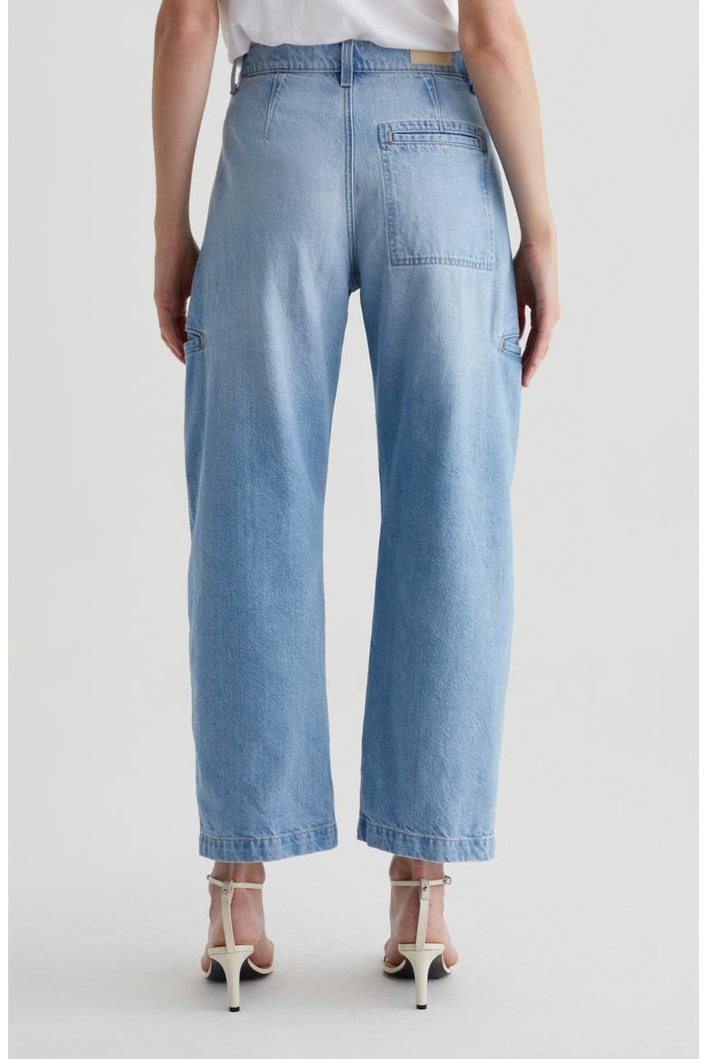 Hazal Ankle Barrel Utility Jeans, Alternate, color, SIREN
