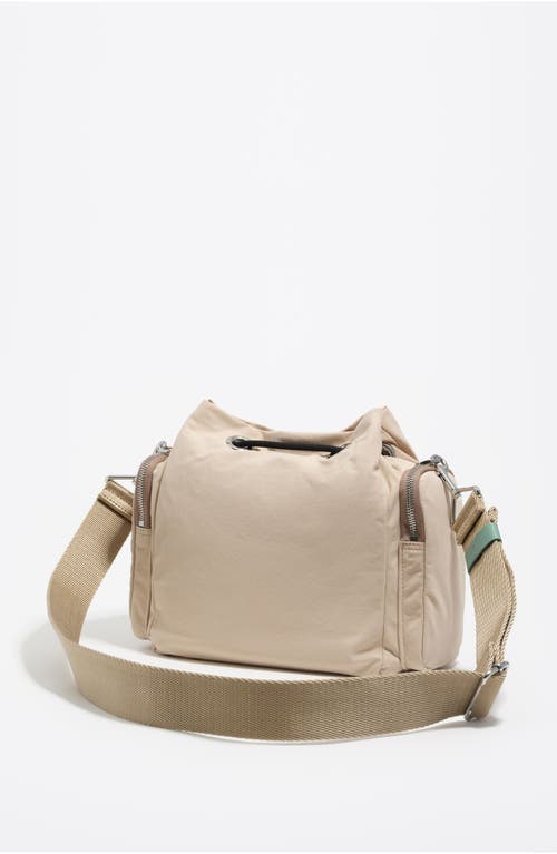 Bimba Y Lola Nylon Pocket Bucket Bag In Neutral