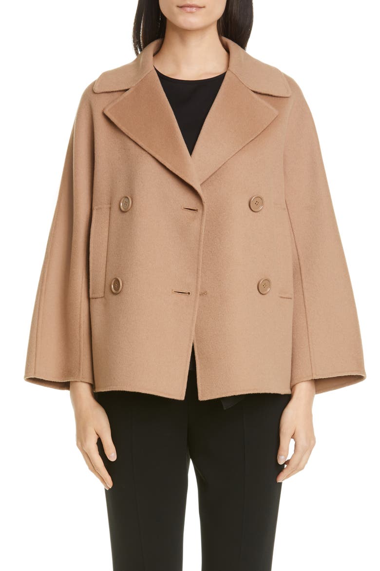 Connie Double Breasted Wool Coat, Main, color, CAMEL