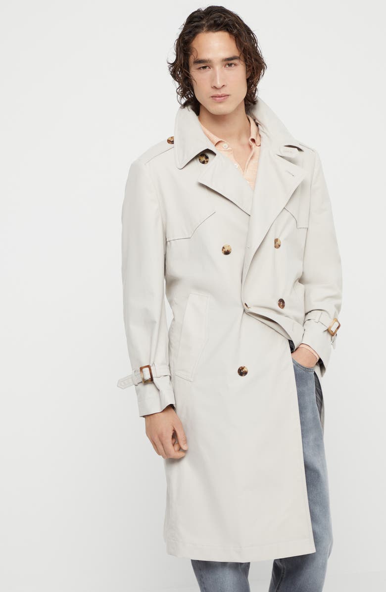 Brunello Cucinelli Water-resistant trench coat, Alternate, color,