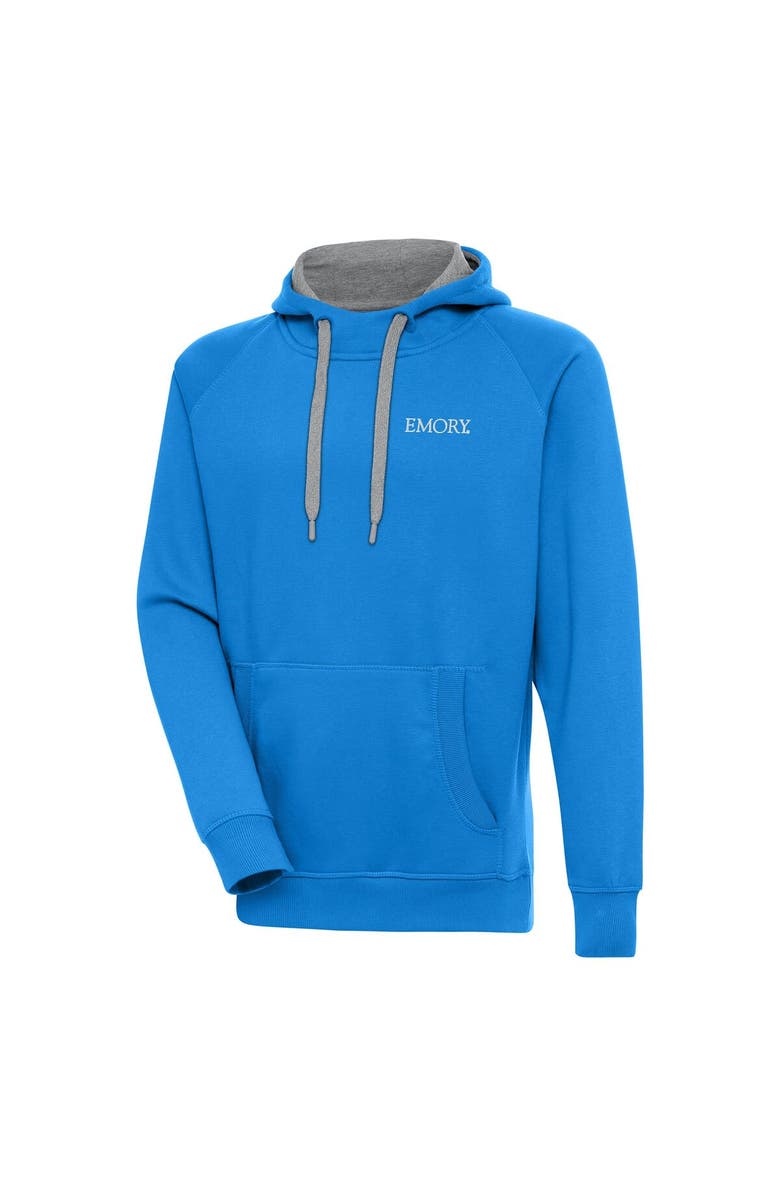 ANTIGUA Men's Antigua  Blue Emory Eagles Victory Pullover Hoodie, Main, color, 