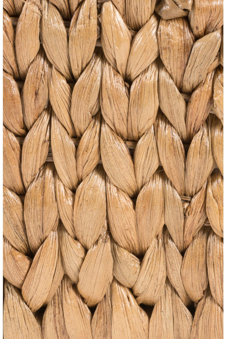 Leif Rustic Minimalist Hand-Woven Hyacinth Nesting Baskets with Handles, Alternate, color, Natural