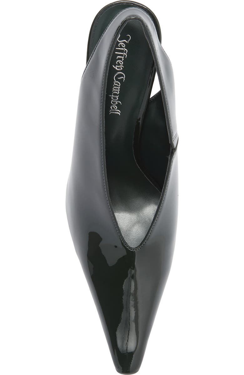 Jeffrey Campbell Alimony Slingback Pump, Alternate, color, Dark Green Patent