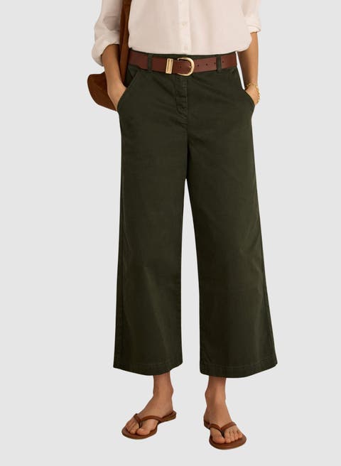 Brielle Organic Cotton Wide Leg Trousers