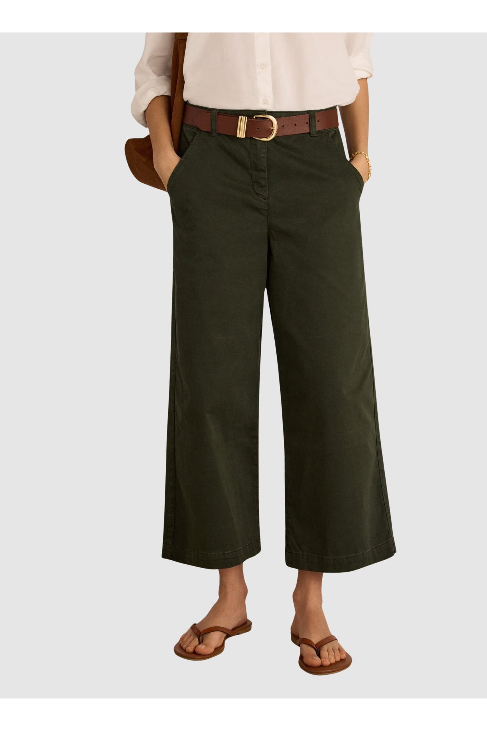 Brielle Code Baukjen Brielle Organic Cotton Wide Leg Trousers (Women) | Nordstrom