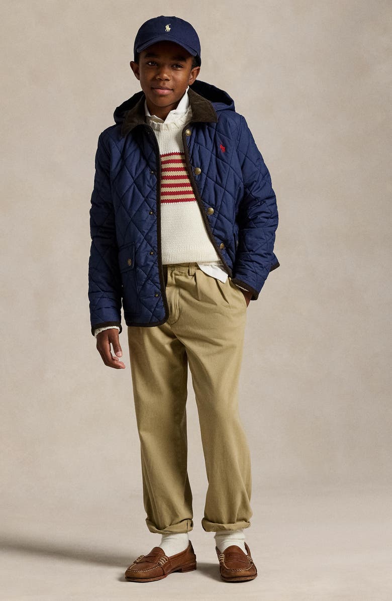 Polo Ralph Lauren Kids' American Flag Cotton Crewneck Sweater, Alternate, color, 