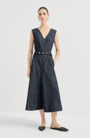 Brunello Cucinelli Twill flared dress