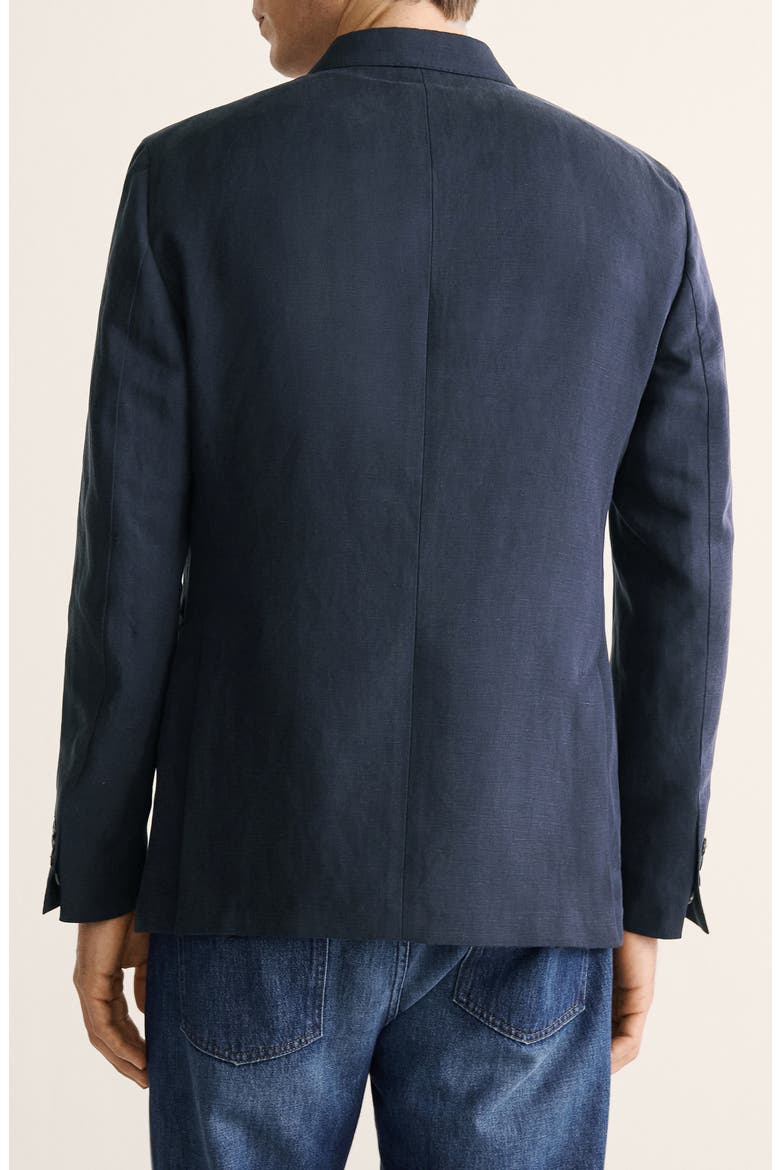 Slim Fit Double Breasted Suit Jacket, Alternate, color, NAVY