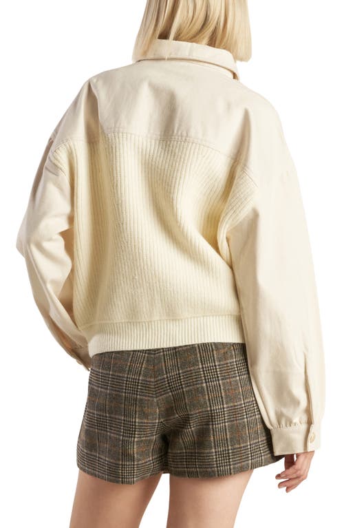 Freemarket Mixed Media Jacket In Neutral