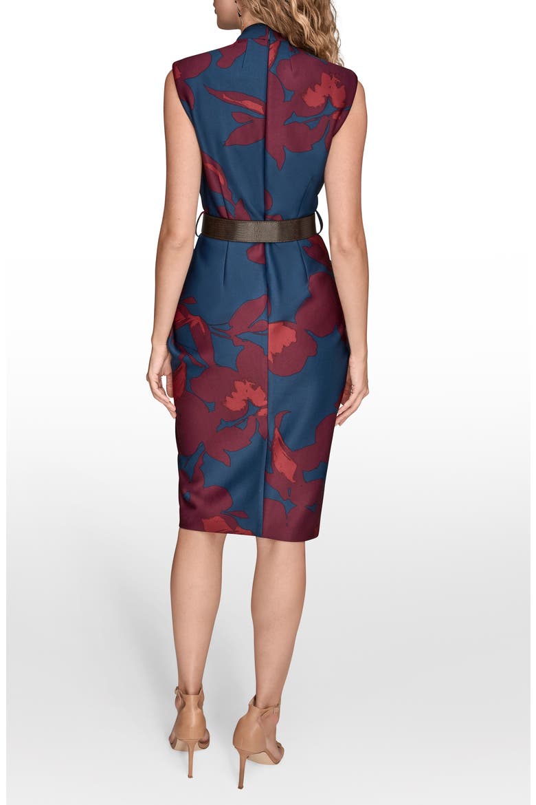 Sleeveless Belted Cocktail Dress, Alternate, color, ECLPSE MUL