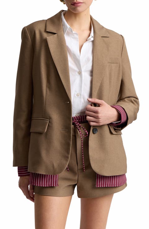 Relaxed Blazer with Shirt Insert