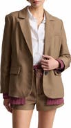 Avec Les Filles Relaxed Blazer with Shirt Insert