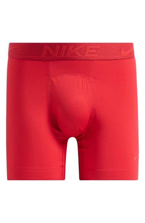 Nike Elite Micro Boxer Briefs In Gym Red/uni Red