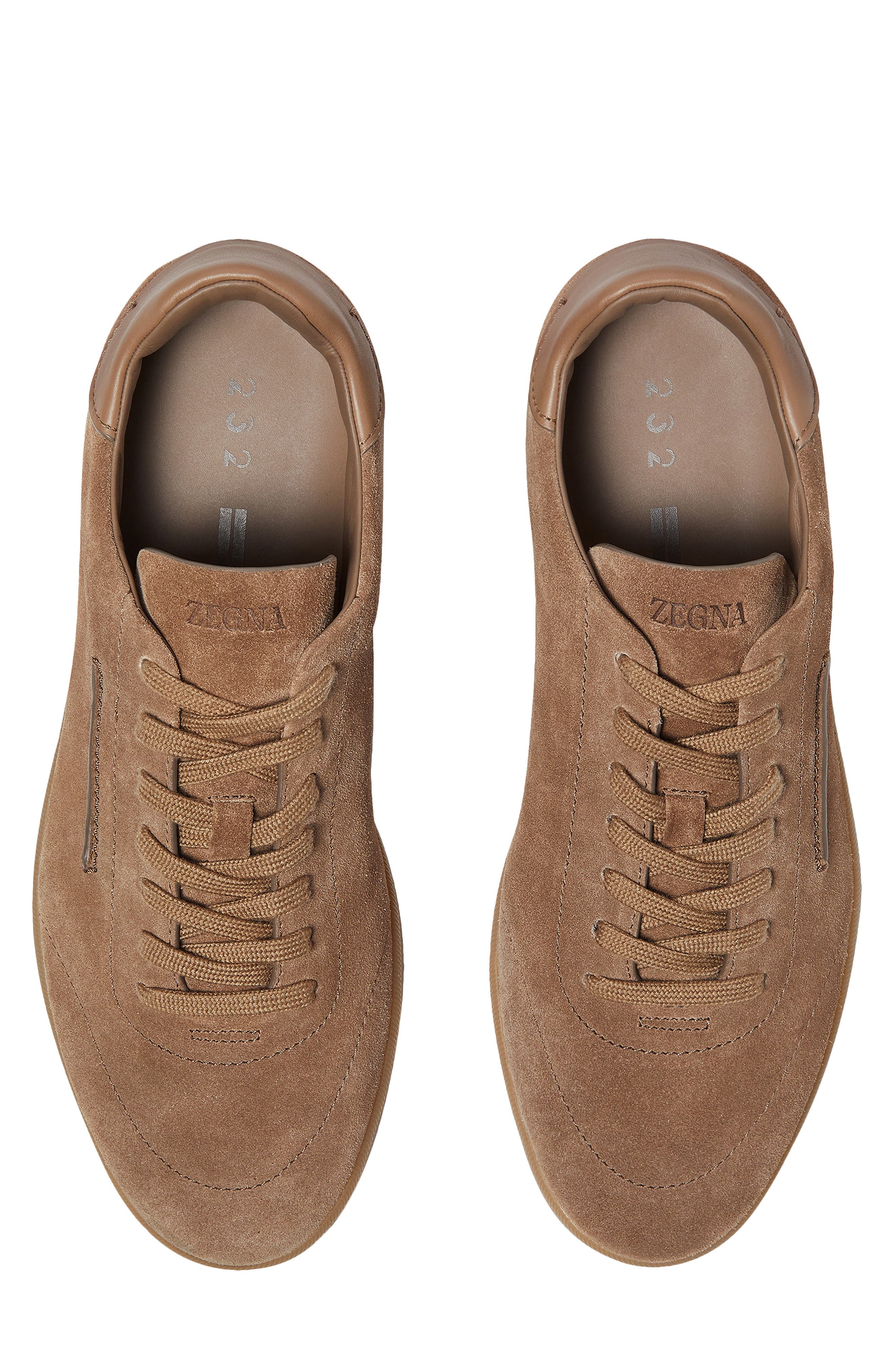 232 Suede Sneaker, Alternate, color, DARK BEIGE