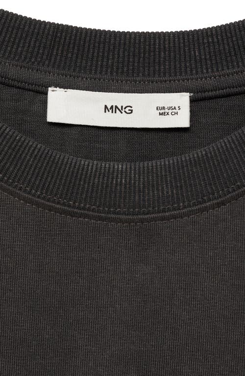 Mango Oversize Maternity Cotton T-shirt In Black